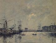 Eugene Boudin The Port Le Havre oil painting reproduction